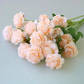 1pc Artificial Rose Flores de Flores de Seda Haste Longa de Inauguração Mesa de Jardim do Casamento de DIY Festa de Casamento, Buquê de Noiva Decoração