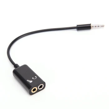 1pc de 3,5 mm Microfone conector de Áudio para Fone de ouvido Microfone Y Divisor de Cabo Conversor Adaptador