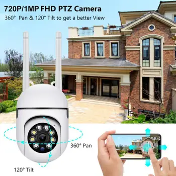 2.4+5G do IP do WiFi, Câmera Dupla Frequência Zoom 4X de Vigilância de Cor da Câmera de Visão Noturna Ai Humanos de Detecção de Segurança do CCTV Monitor