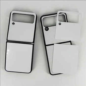 2D Sublimação em Branco Caso de Cobertura de Plástico Para Samsung Galaxy Z Flip3 5G Branco Impressão da Imprensa do Calor 10pcs/lot