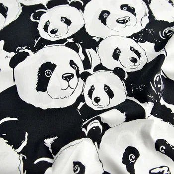 50*150 CM Panda Onda Estrelas DIY de Costura, Quilting Fat Quarters de Retalhos Garoto Pano de Têxteis para o Lar Material de Tecido de Sarja de Algodão, Tecido