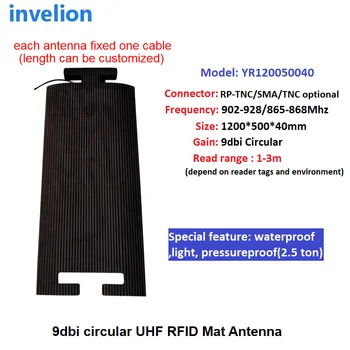 9dbi Circular da freqüência ULTRAELEVADA RFID Tapete em Carpete Antena 1-3M Gama 865Mhz Pressureproof Impermeáveis Utilizados Para a Maratona de Sistema de Cronometragem