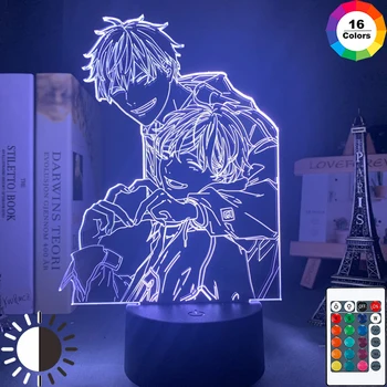 Acrílico 3d Lâmpada BL Anime DADO a Luz para a Decoração do Quarto de Cama Colorida Nightlight BL Lâmpada de Tabela DADA Noite do Diodo emissor de Luz Dropshipping