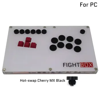 B6-PC Ultra-Fino Botões do Teclado Mixbox Estilo Arcade Joystick Luta Vara Controlador de jogos Para PC USB Hot-Swap Cherry MX DIY Ver