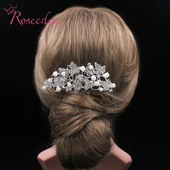 Chegada nova Noiva pente de cabelo de flor de Casamento de Cristal e Acessórios para o Cabelo das mulheres meninas Headpieces Tiaras RE854