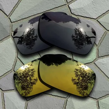Cinza, Preto e Amarelo Ouro Óculos de sol Polarizados de Substituição de Lentes para Oakley Cárter