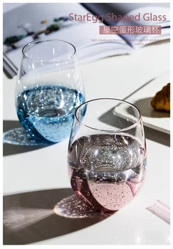 Criativo bar e café tendência do arco-íris xícara de chá de leite de copo de leite de copo Galvanizados de vidro copo de água