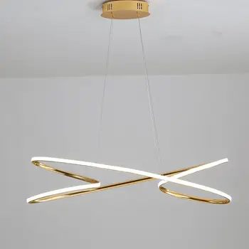Cromo/Ouro Chapeada Moderna led luzes pingente para a sala de estar diningroom de suspensão nórdicos lâmpada de alumínio luminária luminárias 0