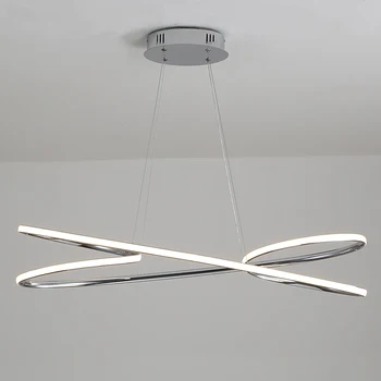 Cromo/Ouro Chapeada Moderna led luzes pingente para a sala de estar diningroom de suspensão nórdicos lâmpada de alumínio luminária luminárias 3