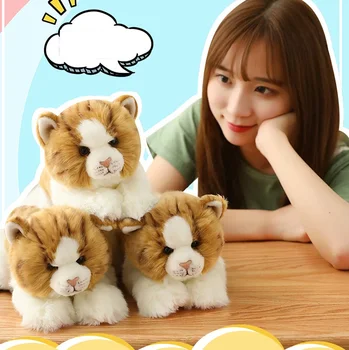 Exquisite de alta qualidade do Novo Simulação gato bonito de duas cores de pelúcia brinquedo Chinês pastoral gato calmante boneca travesseiro christmase presente