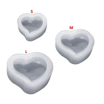 Forma de coração Jóias Molde Artesanal DIY Colar Pingente Modelo de Tomada de Moldes de Peças de Decoração