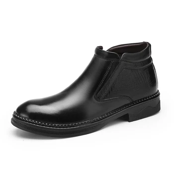 Homens de alta topo Sapatos oxford de couro genuíno homens formal de sapatos primavera e outono 2022 novos sapatos para homem