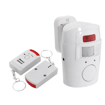 Infravermelho do Sensor de Movimento do Alarme de Assaltante Alarme com 2 Controles Remotos, Adequado para Casa/Garagens/Lojas
