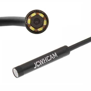 JCWHCAM HD 720P 2 Em 1 USB Android Endoscópio 8mm 6 LED à prova d'água Boroscópio Câmara de Inspecção com 2m de Comprimento do Cabo USB 5