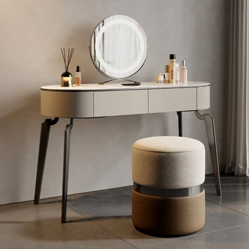 Luxo italiana de ardósia penteadeira Moderna minimalista quarto, mesa de penteadeira integrada com alto grau de pequeno vestir tabl