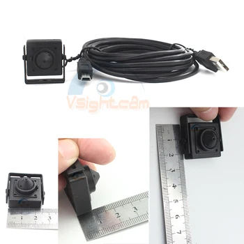 Micro USB Externo da Câmara 25*25mm Tamanho Opcional Usb 2.0 PC Web Driver Livre Pin Hole ATM Banco Digital 1080P 720P Indústria Webcam 5