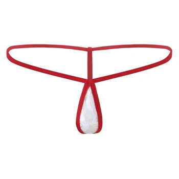 Mulheres Sexy Ver através do Laço T-back G-string Mini Bikini Bottom Micro Tanga Cueca
