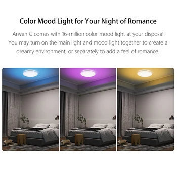 Novo RGB Luzes de Teto Para Sala de estar, Quarto Moderno, Lâmpada de Teto Led de Brilho Ajustável 50W 220V Iluminação interna 2