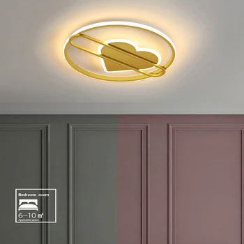 Ouro/Preto LED Luzes do Teto Para o Quarto de Banho Quarto do Miúdo Sala de Jantar Interior Decorativos Home dispositivos Elétricos de Luzes De AC90-260V