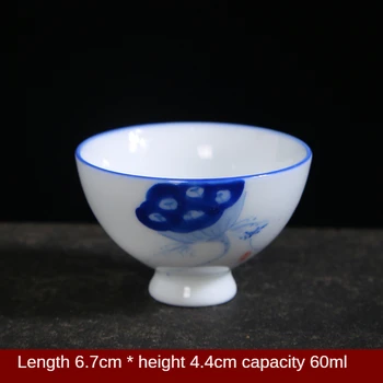 Pintados à mão pequena xícara de chá de cerâmica tigela de chá domésticos amostra individual xícara de chá de anfitrião da copa de roxo areia azul e porcelana para chá