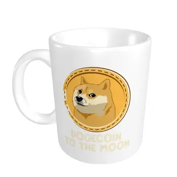 Promo Gráfico Legal Dogecoin Para A Lua Engraçado Criptografia Canecas de Humor Gráfico Dogecoin Meme COPOS de Impressão copos de café