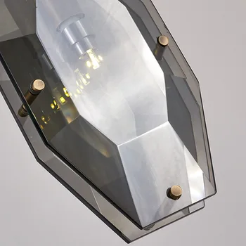 Pós-moderno de luxo Crystal LED luzes Pingente Único cabeça de mesa de Jantar barra de Cobre de Iluminação Restaurante Quarto de Suspensão de iluminação 2