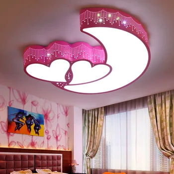 Quarto lâmpada quente romântico lâmpada de teto led menina cor-de-rosa sala de casamento lâmpada alienígena em forma de coração quarto a luz de teto