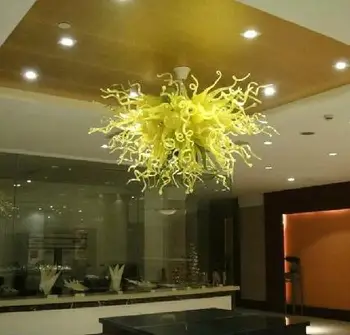 Quente da Venda de Artesanato de Vidro Soprado Espiral Lustre de Vidro indiano lustres para o hotel