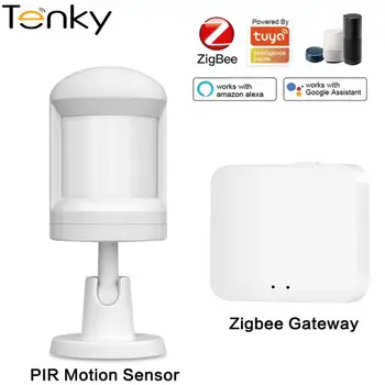 Tenky Zigbee Sensor de Movimento de PIR Detector de Mini Smart Tuya Casa de Segurança de Proteção de Vida Inteligente Remoto sem Fio Monitor de Status 0