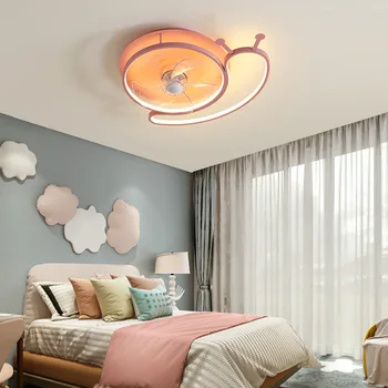Ultra fino lâmpada do teto, ao vivo fã, lâmpada de teto integrado, moderno, simples sala de jantar, quarto abajur, mute crianças fã da lâmpada 3