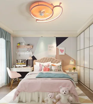 Ultra fino lâmpada do teto, ao vivo fã, lâmpada de teto integrado, moderno, simples sala de jantar, quarto abajur, mute crianças fã da lâmpada 4