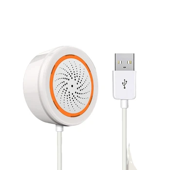 Zigbee 3 Em 1 Wifi Sirene de Alarme de Ligação de 90DB Som Sensor de Luz Smart Home Tuya Vida Inteligente APP Sirene de Alarme Por Alexa