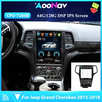 auto-rádio leitor de multimídia para jeep grand cherokee 2013-2018 android auto receptor estéreo leitor de vídeo de navegação gps chefe da unidade de