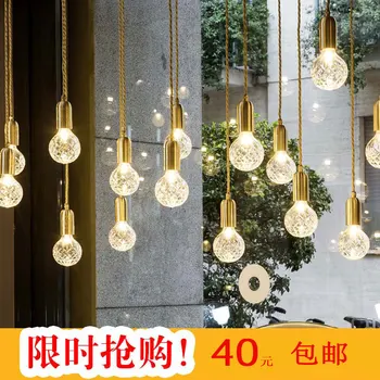moderno lustre pendente de cristal sala de estar, restaurante, Decoração E27 Luminária lâmpada industrial deco maison