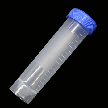 10pcs/pacote de Plástico de 50 ml, com Tampa de Rosca de Fundo Plano, com Escala de Monobloco Tubo de Centrífuga de Equipamentos para Experimentos Científicos, 1