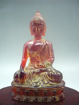 12 cm * / manual Chinês escultura rara âmbar, o Buda tinha a figura de Buda