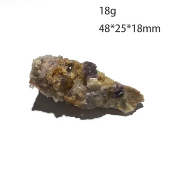 18g C2-2 Natural da Fluorite Mineral Cristal de Espécimes Da PROVÍNCIA de Guizhou, CHINA