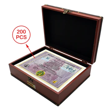 200pcs/caixa de Design Especial Zimbábue Superior Nonillion Recipientes com marca d'água com o Requintado Couro Caixa de Colecionáveis