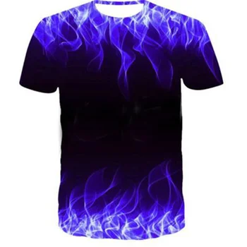 2021 T-Shirt Para Homens O pescoço 3D Personalizado Graffiti Imprimir Oversized T-shirt de Manga Curta Moda Solta Esportes Fitness Pullove