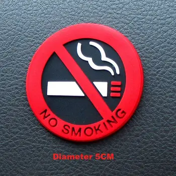 2022 Novo Não Fumar Carro Adesivos Estilo Rodada Sinal Vermelho de Vinil Adesivo para o Vidro do Carro Universal Acessórios não fumar etiqueta do carro