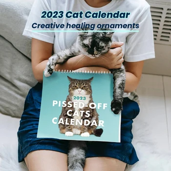 2023 Gato Calendário Moderno Calendário Simples De Decoração Para A Casa Quarto Sala De Estar