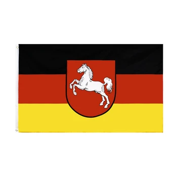 3Jflag 3X5Fts 90X150cm BAIXA SAXÔNIA Bandeira do Estado alemão da baixa saxónia Banner