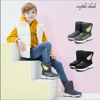50% Lã Verdadeiro crianças botas de inverno de Moda lã meninos botas impermeáveis botas de neve de crianças -30 graus Rússia inverno quente sapatos