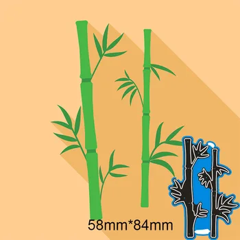 58*84mm de Bambu de Corte de Metal Morre decoração de Scrapbook em Relevo em Papel Ofício Álbum Cartão Punch Faca