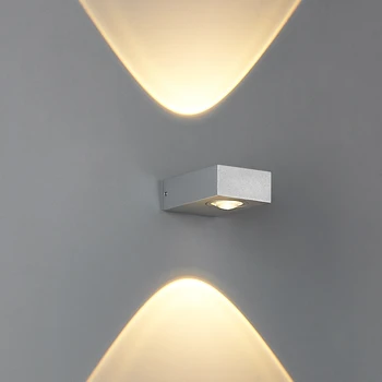 6W do DIODO emissor de dupla cabeça de lâmpada de parede moderna de interiores a decoração do hotel luz sala, quarto-de-cabeceira corredor Candeeiro Ilumina a lâmpada 2