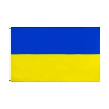 90*150cm Bandeira Nacional da Ucrânia Bandeira Faixa de Atividade do Office Desfile Festival de Decoração de Casa Ucrânia País de Bandeira