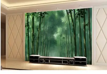 A Decoração Home 3d papéis de parede de natureza Bambu Pintura na Parede do Fundo 3d, casa de banho papel de parede