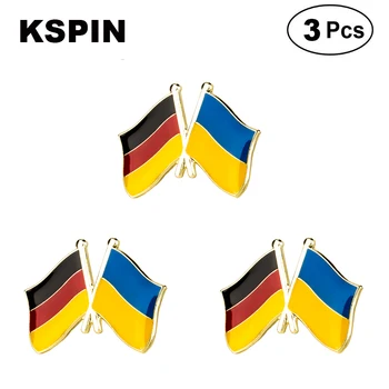 A alemanha e a Ucrânia Bandeira Pin de Lapela Amizade Bandeira Emblema da Bandeira pin