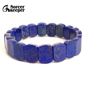 AAAA Real Natural Azul Lápis-Lazúli Pulseira Pedra de Energia de Cristal Mão de Linha Para as Mulheres, os Homens do Presente do Pulso de Cristal de Jóias de Moda A19