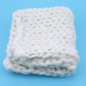 Alta Qualidade de Mão-de Lã Crochê Cobertor do Bebê Recém-nascido Fotografia com Adereços, de Espessura de Tecido de Cobertor Cobertor do Bebê Suprimentos